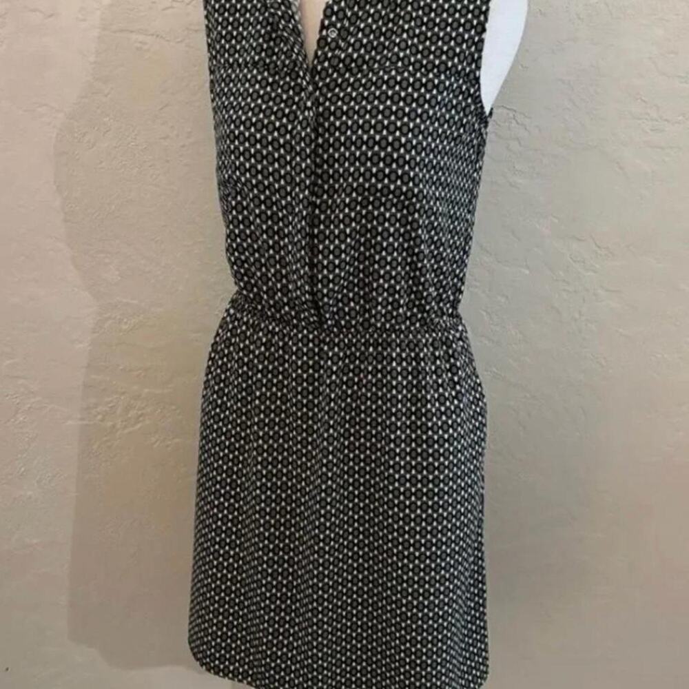 Merona black dress with white o pattern